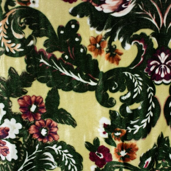 Jeremy Scott Velvet Floral Mini Dress Size 8 A Line‎ Three Quarter Sleeve Ruffle - Picture 4 of 10